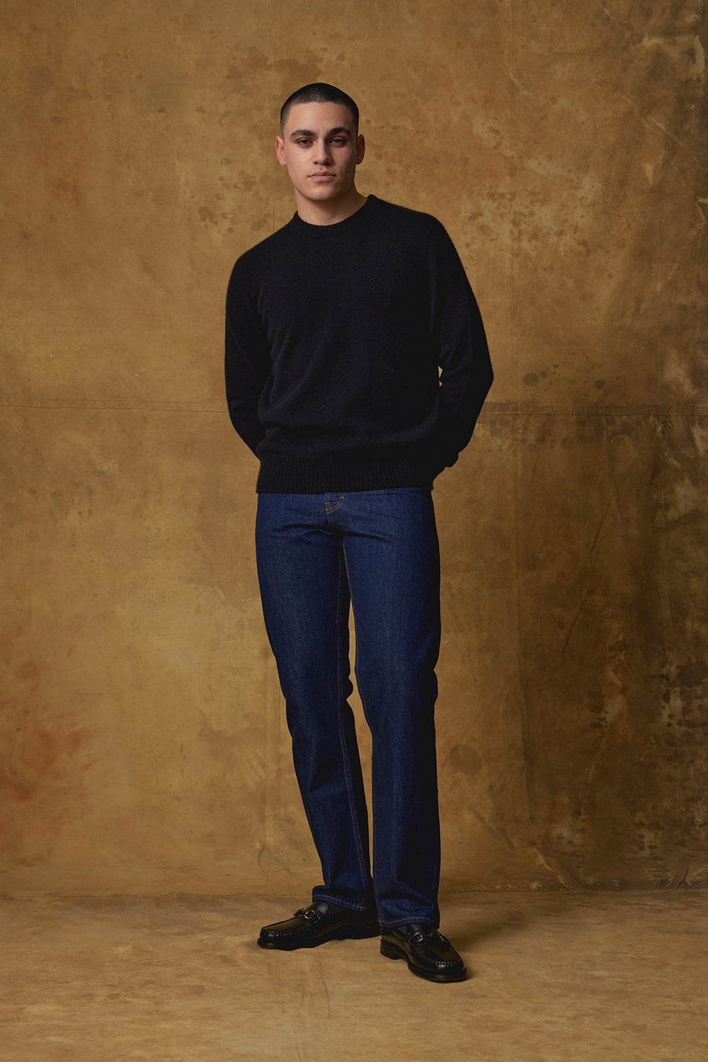 Standard Issue Possum Merino Jumper in Black