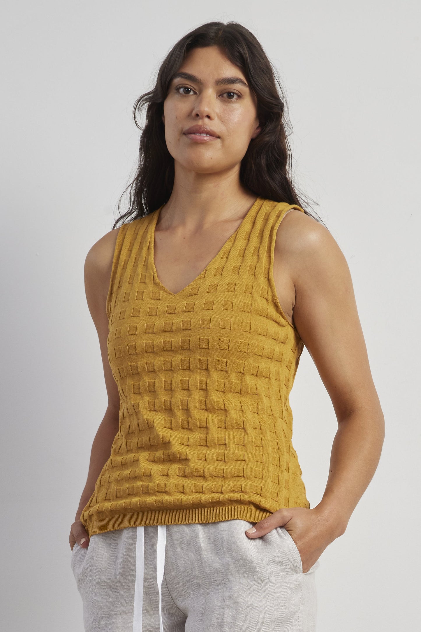 Cotton Grid Cami