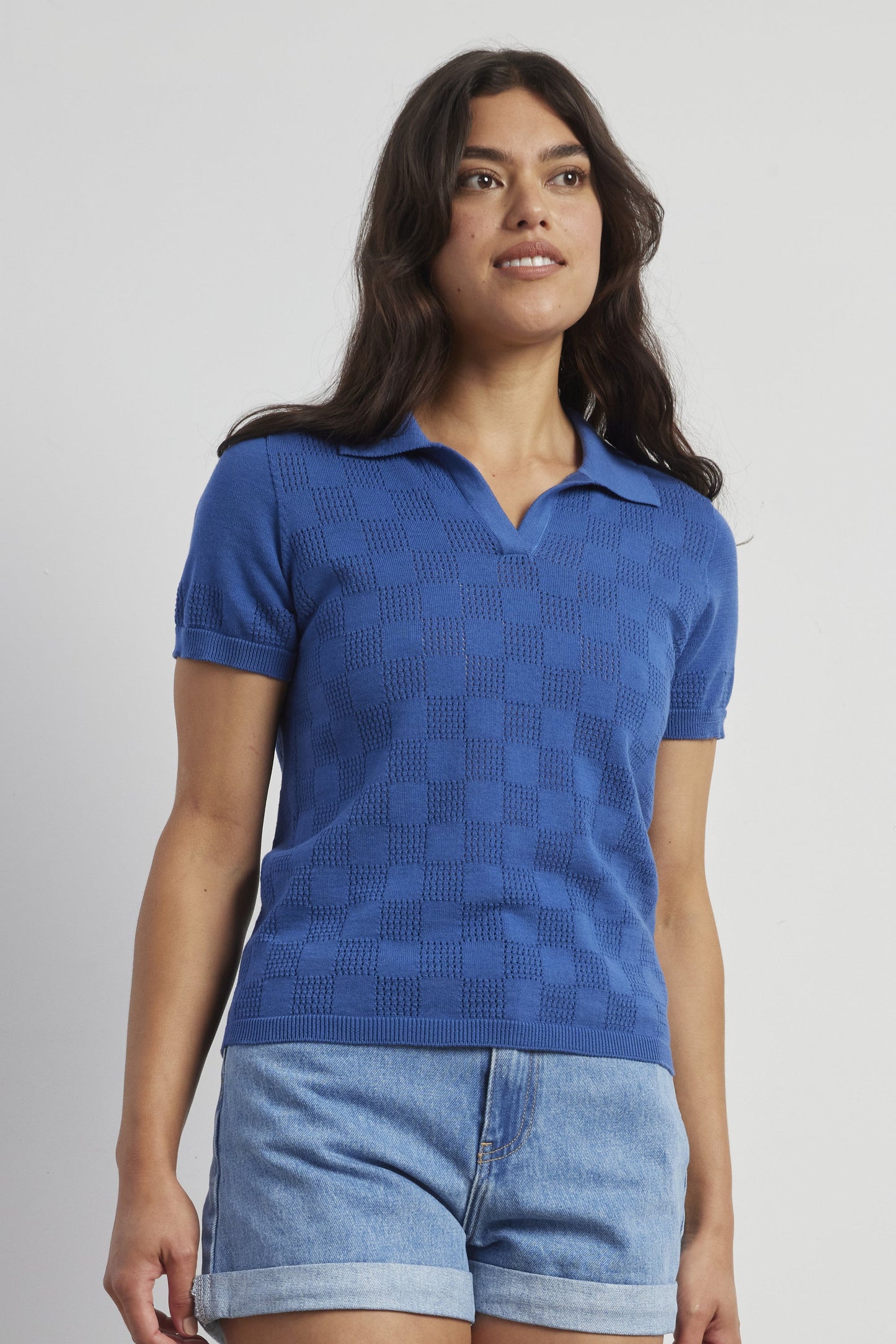 Cotton Pointelle Polo