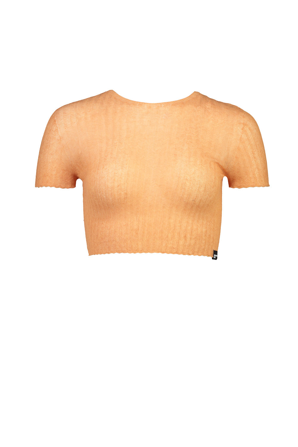 Cotton Tulle Crop Tee