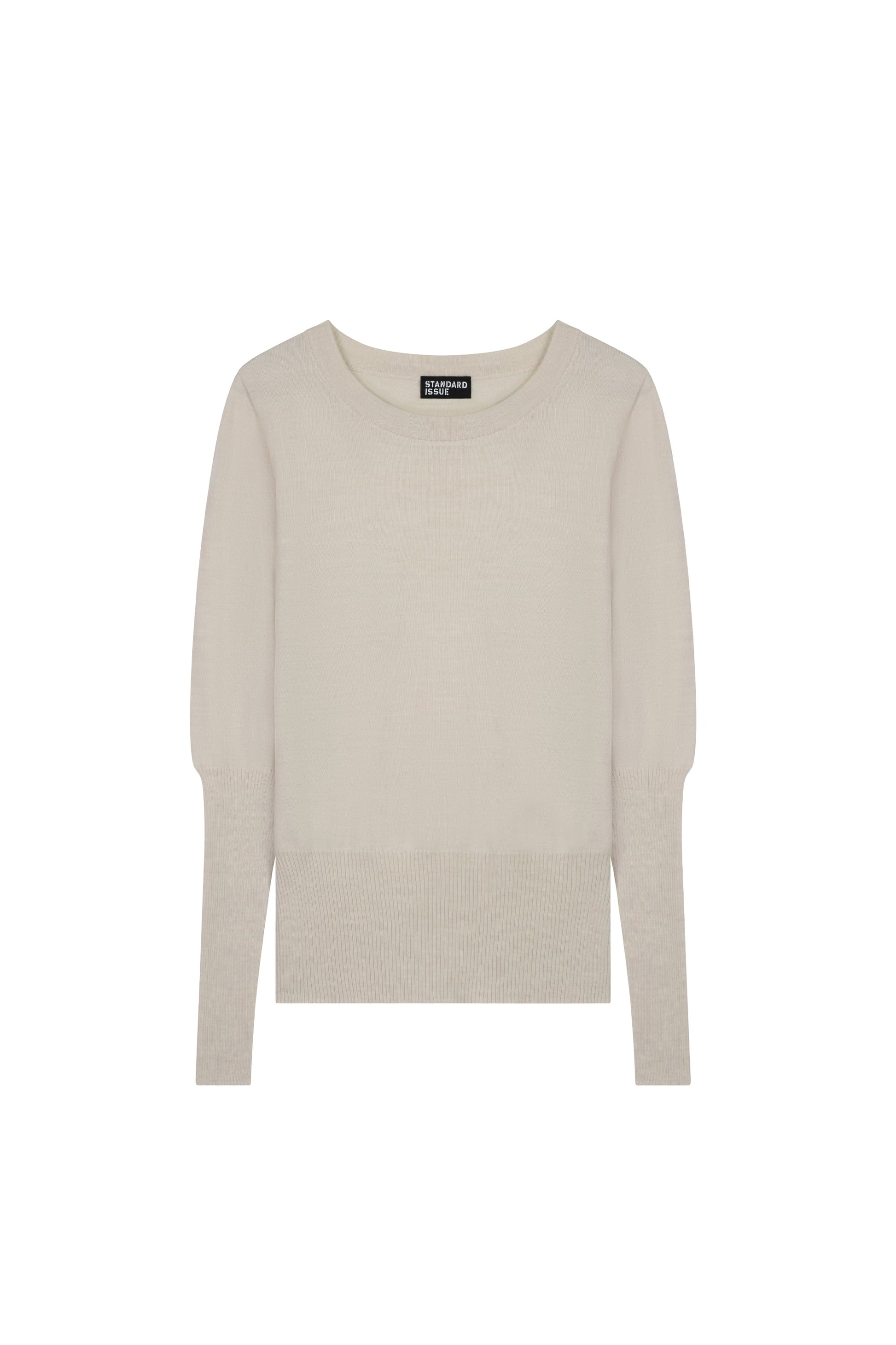 Merino Long Rib Sweater - Standard IssueStandard Issue Merino Long Rib Sweater in Alabaster