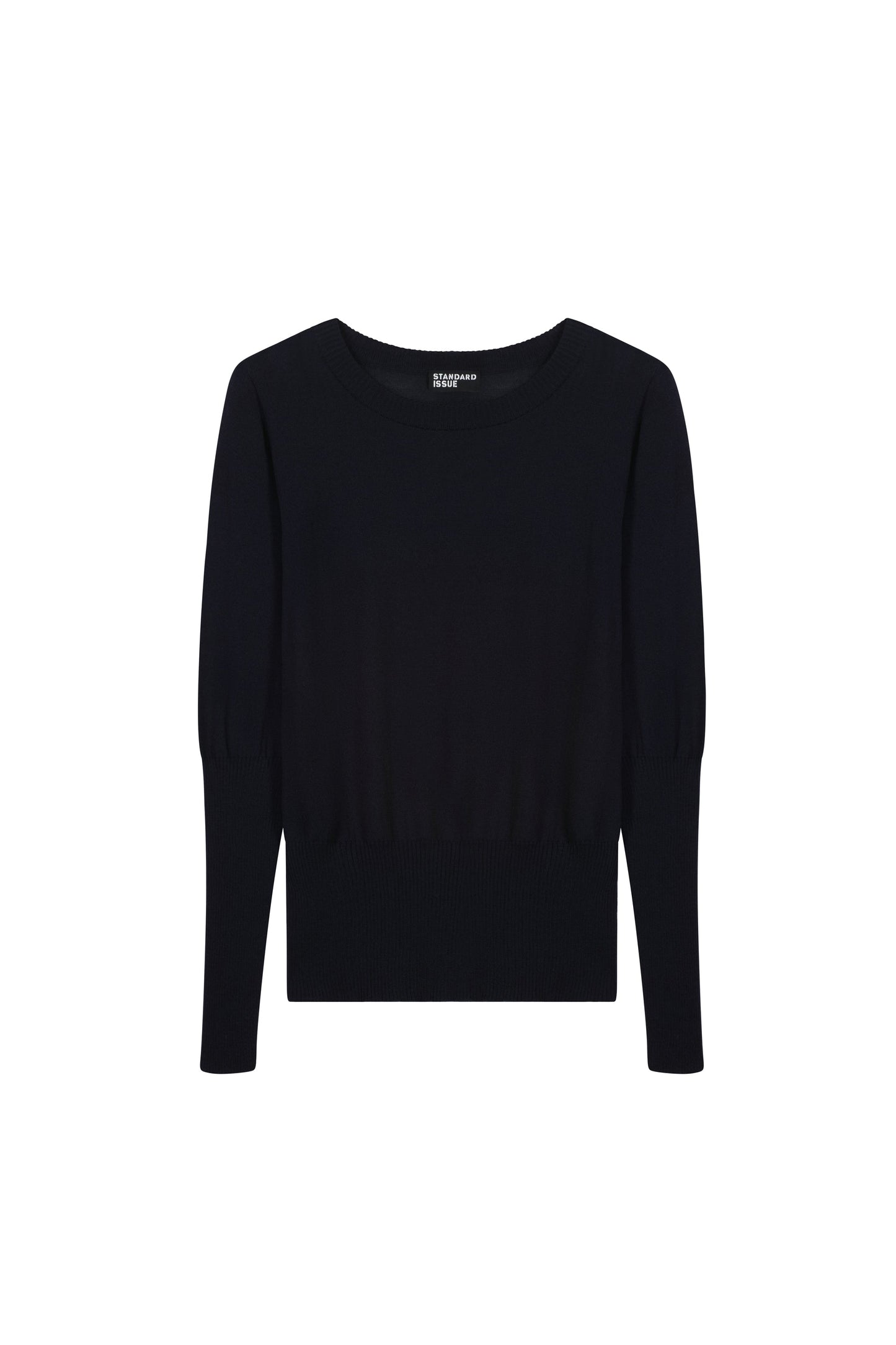 Standard Issue Merino Long Rib Sweater in Navy