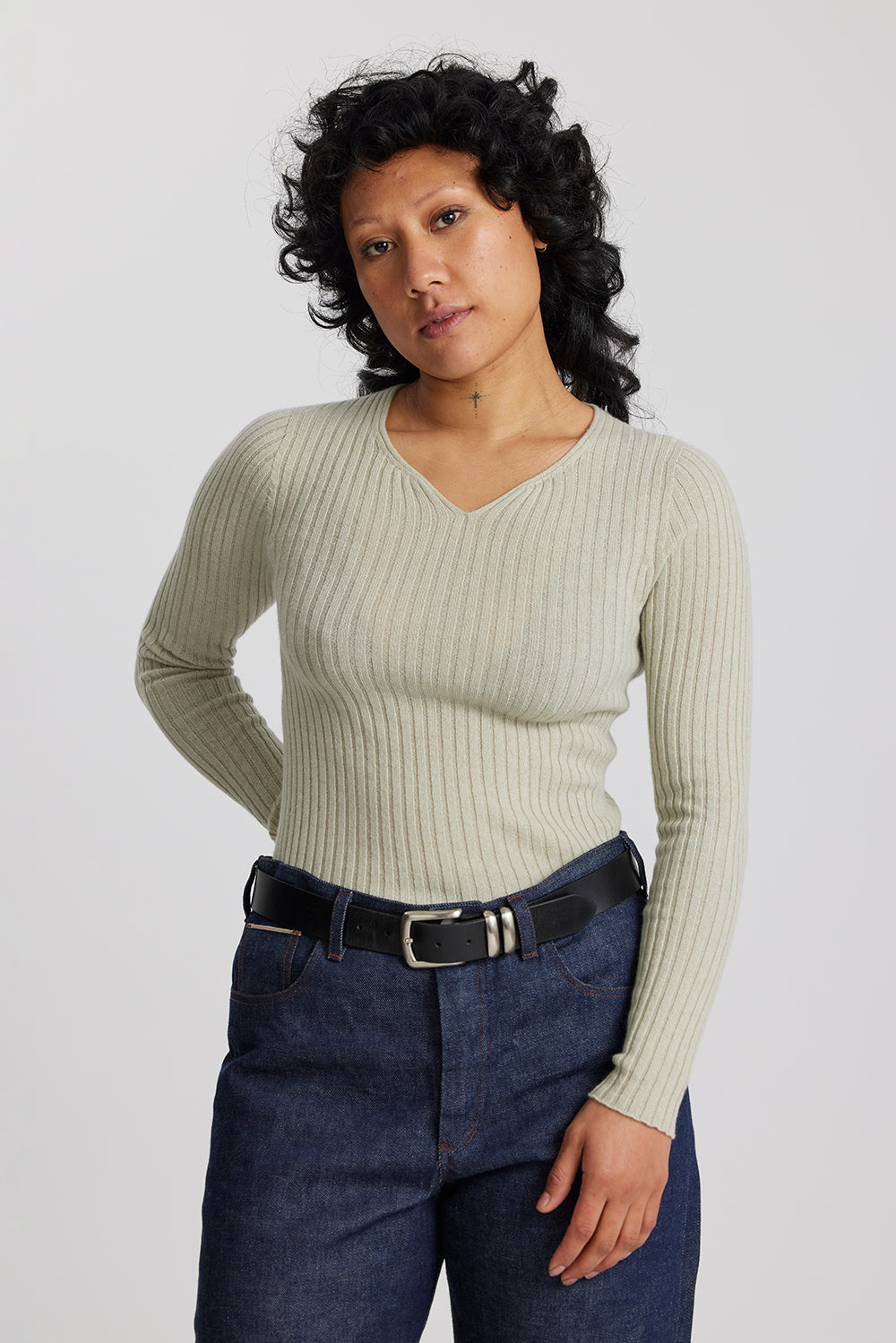 Cashmere Rib Sweater