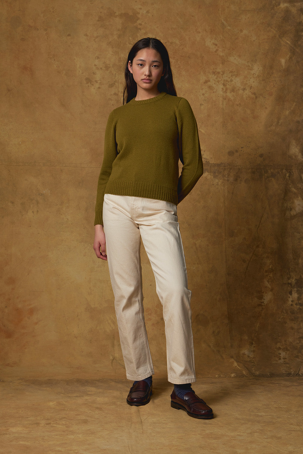 Standard Issue Cashmere Pullover in Purslane Green