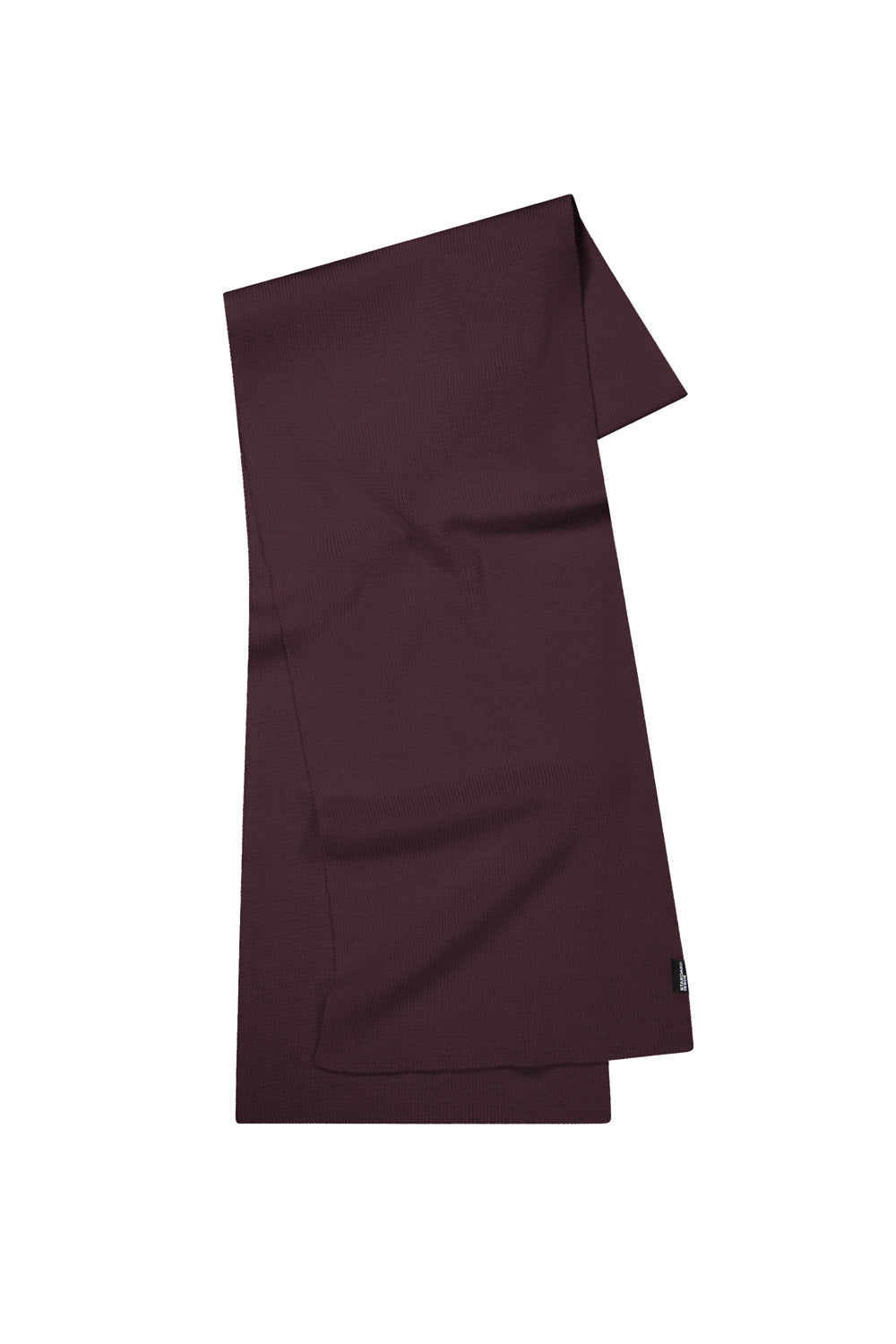 Dark brown scarf on a white background