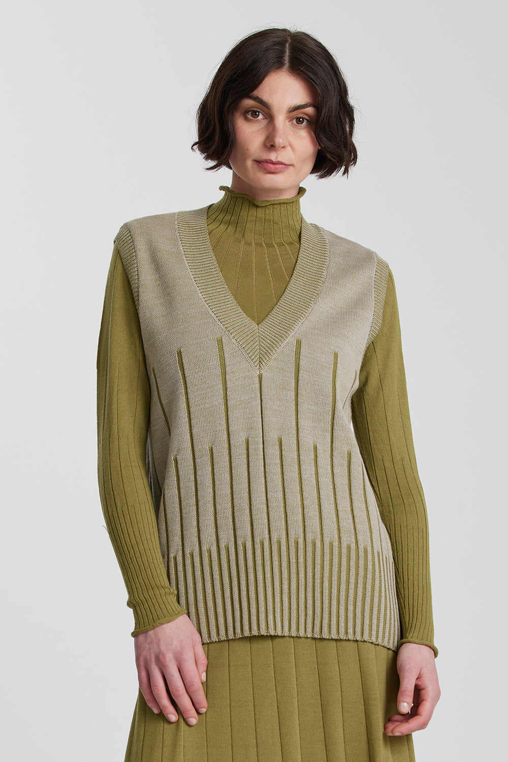 Merino Variegated Stripe Vest