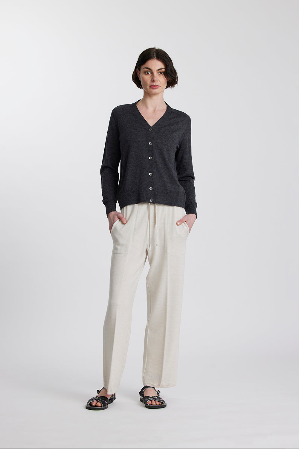 Merino Long V Cardigan