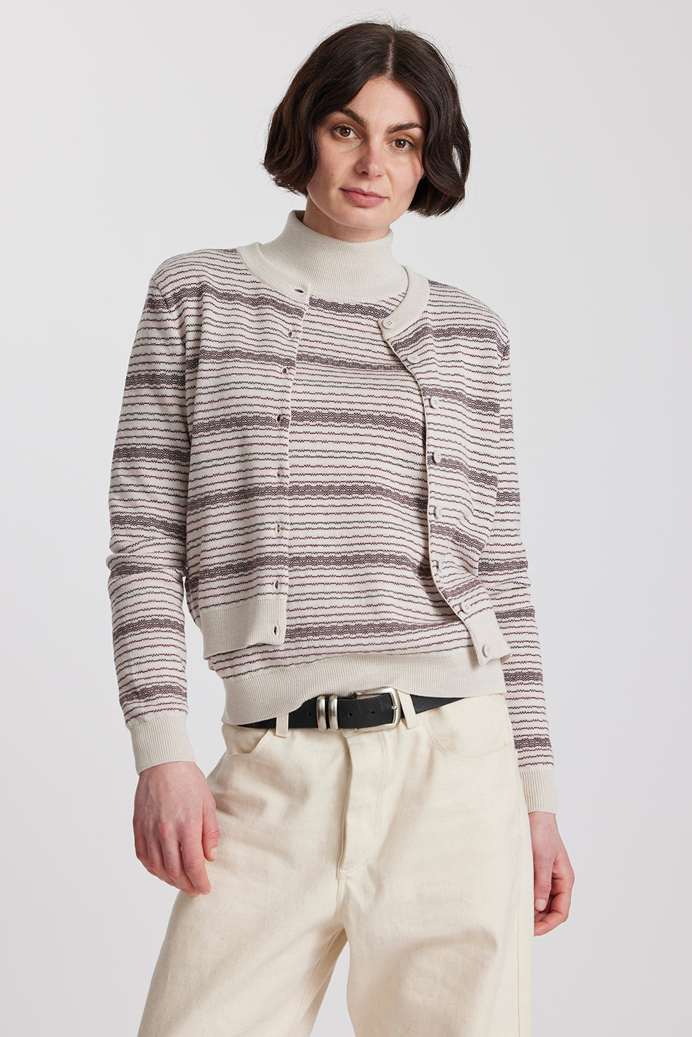 Merino Battenberg Crew Cardigan - Standard Issue