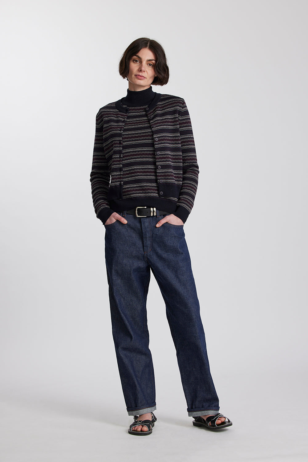 Merino Battenberg Crew Cardigan - Standard Issue