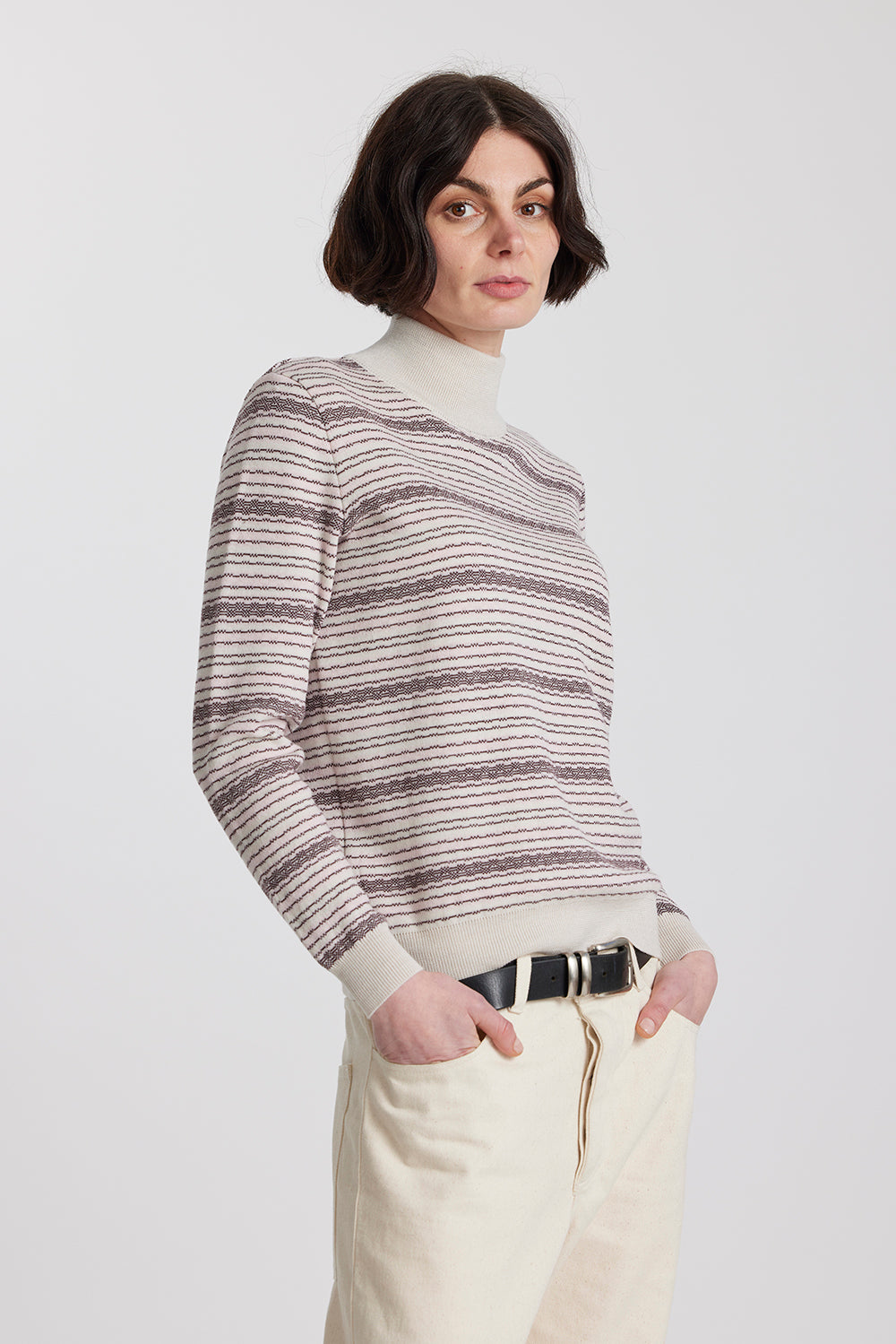 Merino Battenberg Mock Neck - Standard Issue