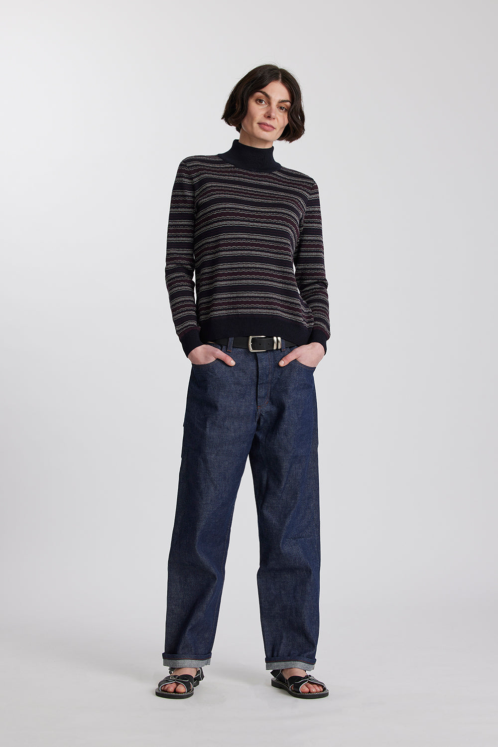 Merino Battenberg Mock Neck - Standard Issue