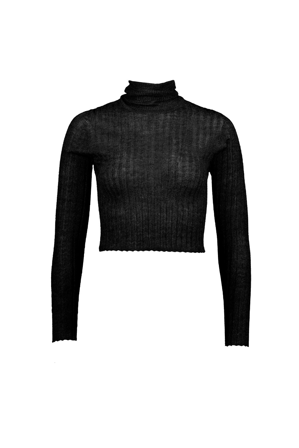 Merino Tulle Crop Skivvy
