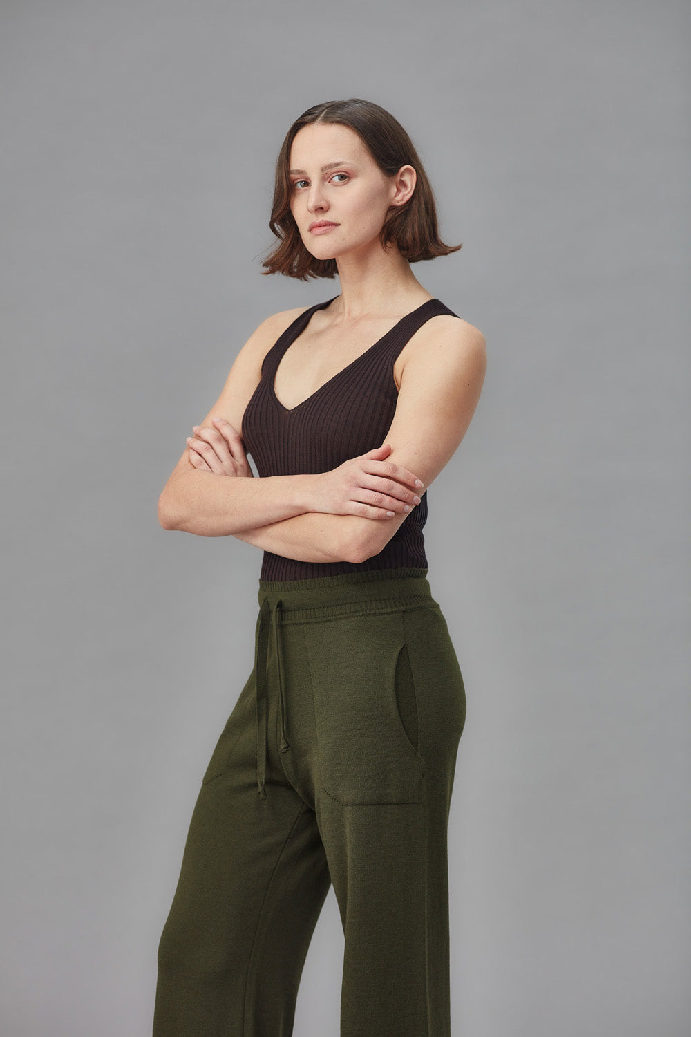 Merino Rib V Neck Tank - Standard Issue