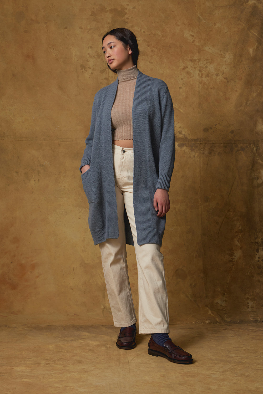 Standard Issue Alpaca Blend Coat in Flint (Blue)