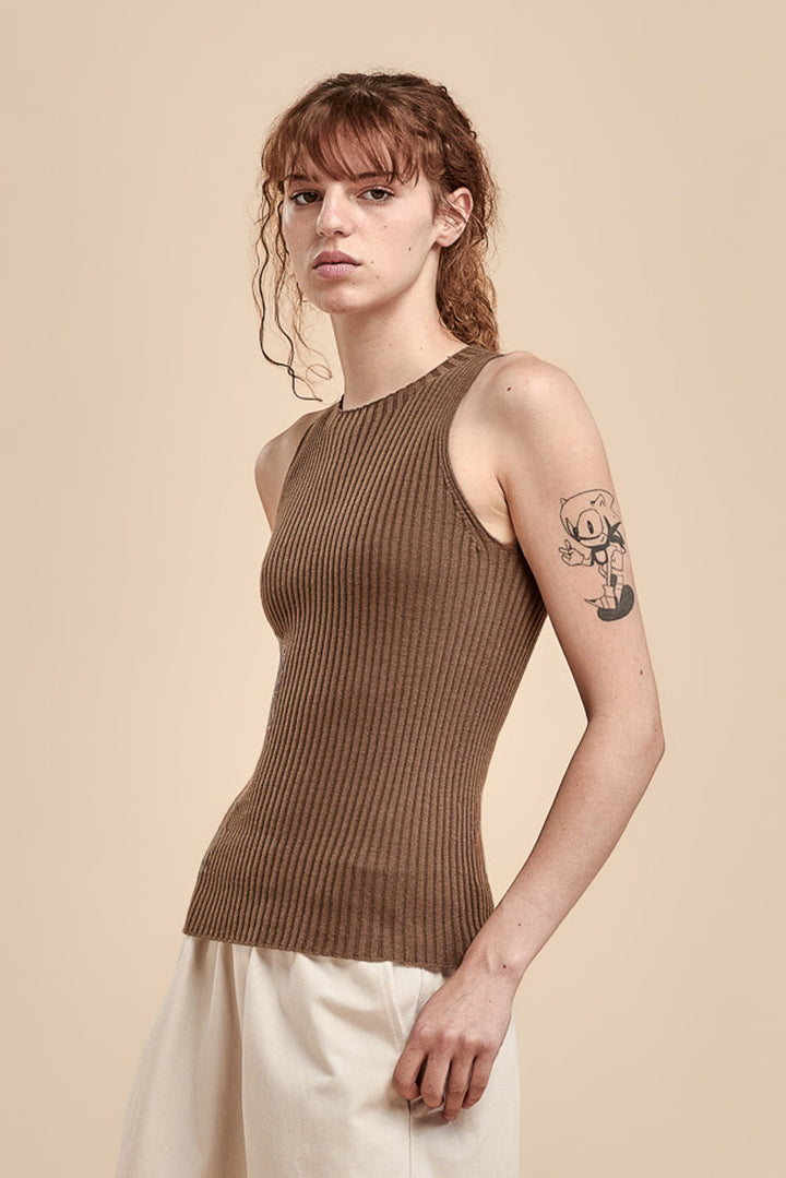 Merino Rib Crew Tank