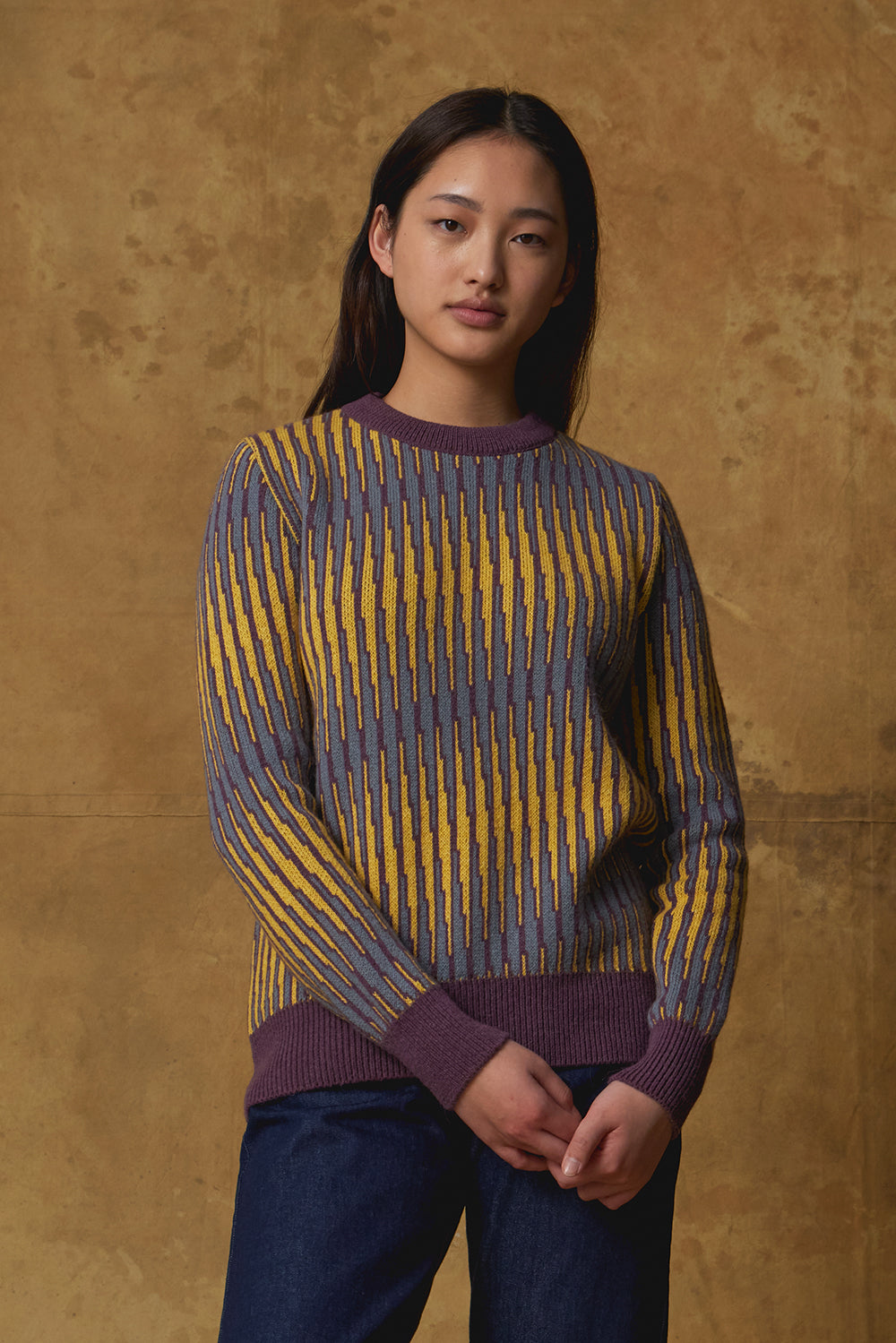 Standard Issue Alpaca Blend Sweater with Graphic Bargello Print