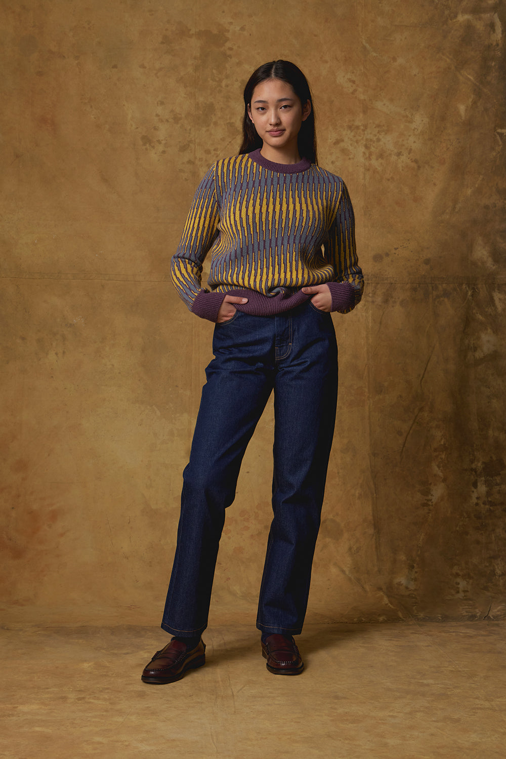 Standard Issue Alpaca Blend Sweater with Graphic Bargello Print
