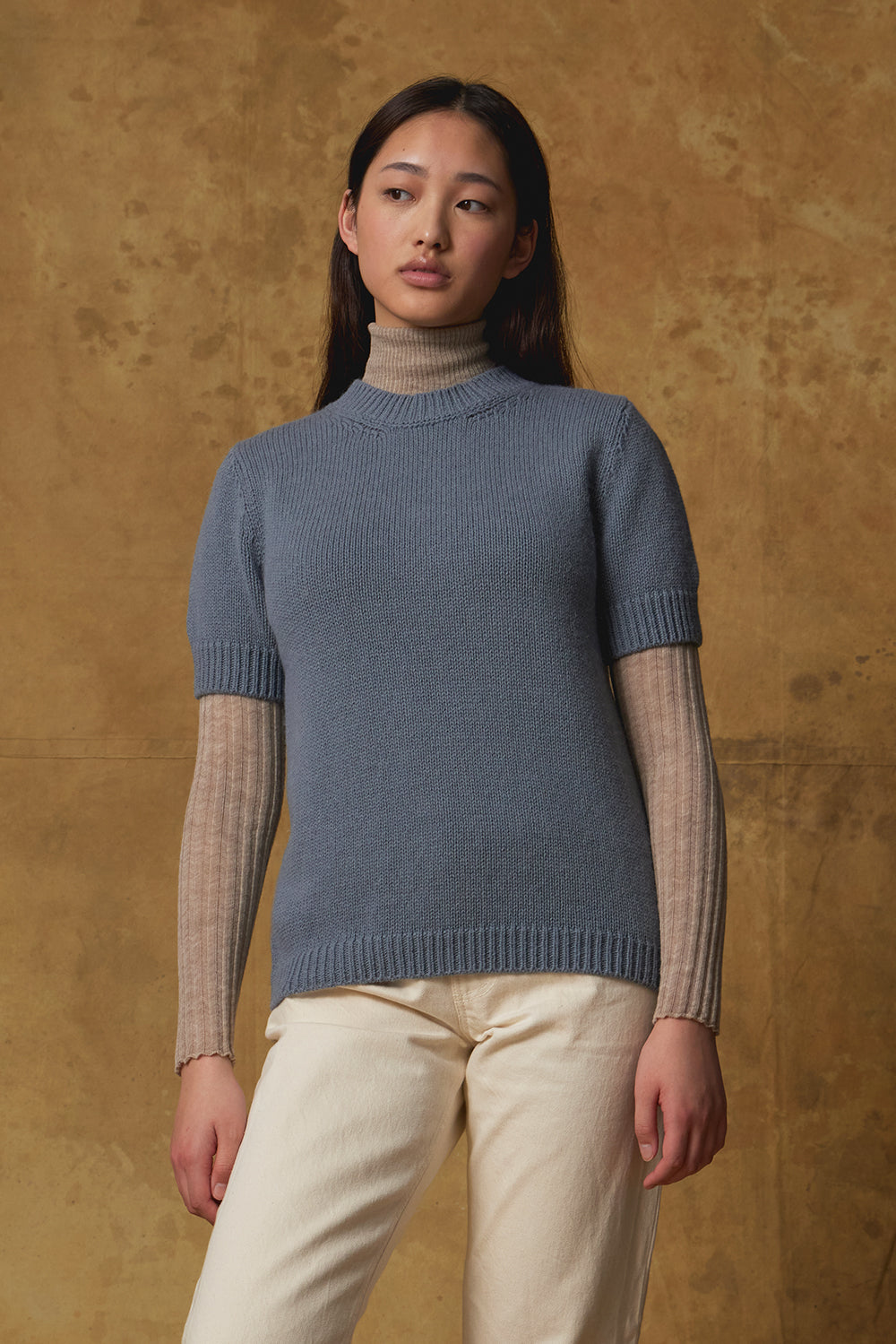 Standard Issue Alpaca Blend Unisex T-Shirt in Flint (Blue)