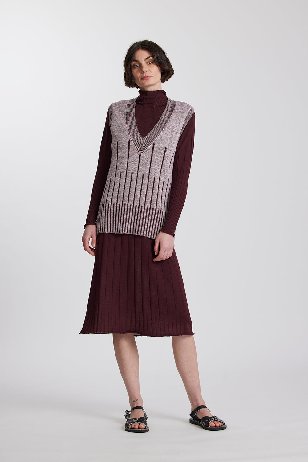 Merino Variegated Stripe Vest