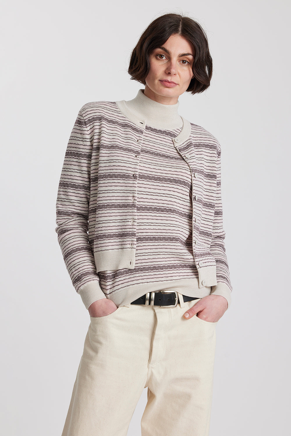 Merino Battenberg Crew Cardigan - Standard Issue
