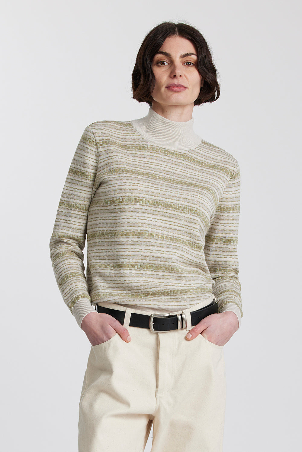 Merino Battenberg Mock Neck - Standard Issue